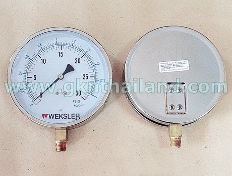 "WEKSLER" Pressure gauge Model : EA14MA 0-30 psi & 0-2 kg/cm2